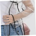 thumbnail image 3 of OULII Abrigo De Lluvia Negro Transparente Para Mujer Moderno Y Compacto Para Cambiante, 3 of 8