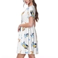 thumbnail image 4 of Lsque Bluey Print Women's Casual Dress T-Shirt Summer Short Sleeve Scoop Neck Swing Dresses, 4 of 7