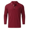 thumbnail image 2 of KaLI_store Polo T Shirts For Men Mens Button Down Cardigan Sweaters Cable Knit Polo Collar Knitwear, 2 of 4