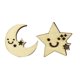 thumbnail image 3 of 50 PCS Arts Crafts Kids Moon Shaped Wood Star Shaped Wood Tiny Wooden Piece Wooden Star, 3 of 4