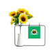 thumbnail image 1 of Los niños de puro feliz Tarjeta de bendición de jarrón de girasol artificial, 1 of 3