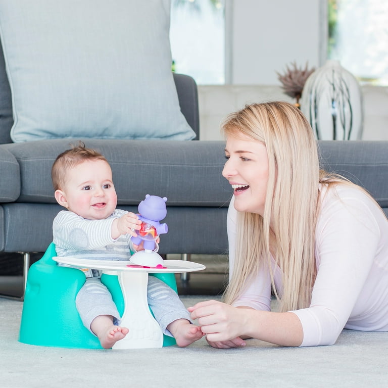 Bumbo Infant Floor Seat Baby Sit Up Chair w Adjustable Harness Aqua