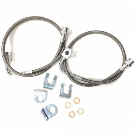 Wauebuly Rear Extended Stainless Brake Lines for 2007-2018 Jeep Wrangler JK 4-6" of Lift 89708