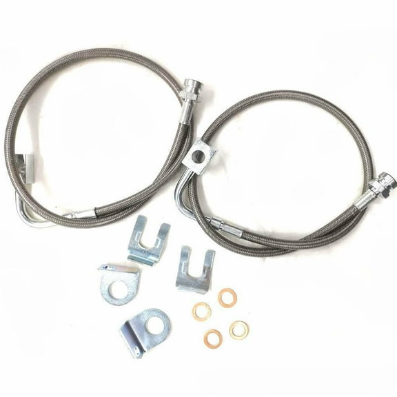 Wauebuly Rear Extended Stainless Brake Lines for 2007-2018 Jeep Wrangler JK 4-6" of Lift 89708