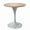 Natural, variant on LeisureMod Verve 27" Round Dining Table, Mid-Century Modern MDF Top Dining Table with White Stainless Steel Pedestal Table Base for Kitchen and Dining Room, Dark Maple