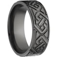 thumbnail image 3 of 8mm Flat Black Zirconium Ring with a Milled Celtic Design, 3 of 3