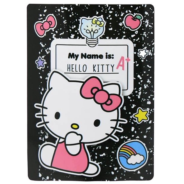 Manta para cuaderno NORTHWEST Hello Kitty, color negro, 100% poliéster, 40 x 60 cm