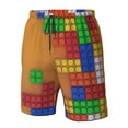 thumbnail image 4 of Fotbe Colorful Building Blocks A Trajes de Baño Estampados para Hombre, Shorts de Verano de Secado Rápido, Ropa de Playa, Bañadores-X-Large, 4 of 6