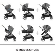 Evenflo Shyft Intuiti+ Travel System Featuring Revolve180 LiteMax NXT Preemie and Infant Car Seat with SensorySoothe and Green & Gentle (Champagne)