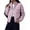 Pink, variant on NAYTOAO Womens Zip Up Stand Collar Jacket Multi Pocket Drawstring Hem Outerwear