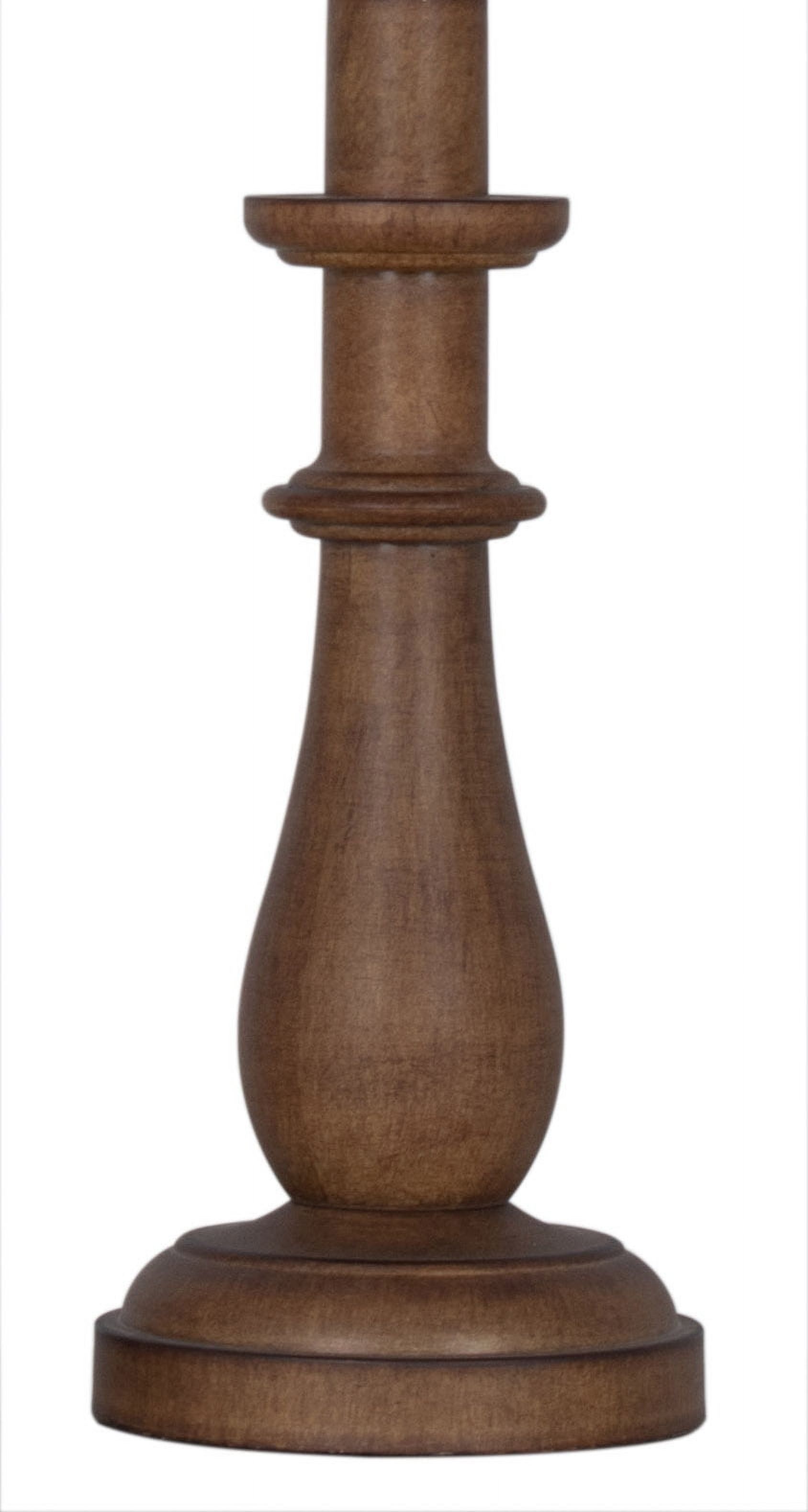 Mainstays Mix and Match 11" Turn Wood Finish Accent Lamp Base, Brown