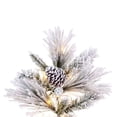 thumbnail image 2 of Vickerman 4.5' x 30" Flocked Atka Pine Artificial Christmas Tree, 3mm LED Color Changing Lights, 2 of 3