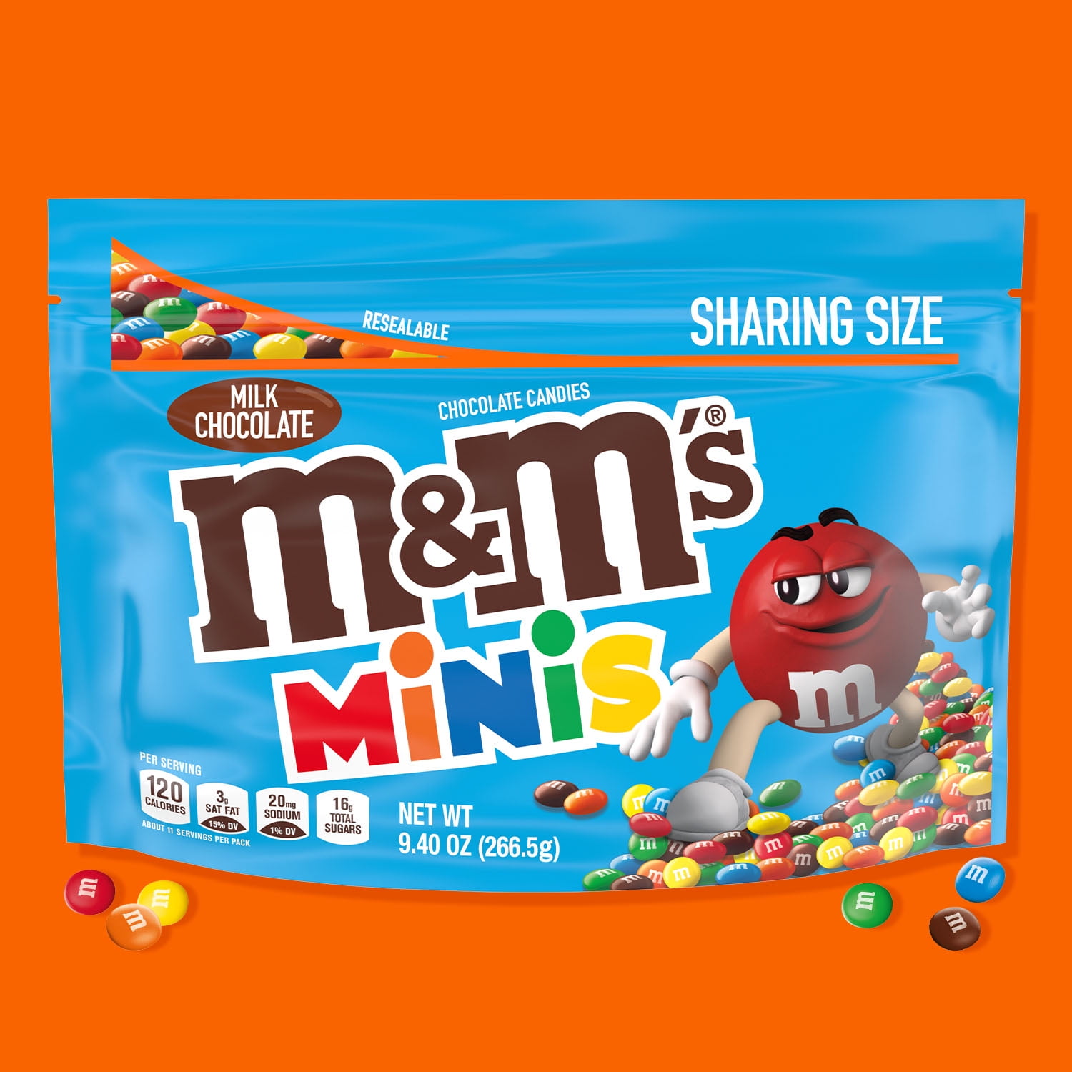  M&M'S Milk Chocolate MINIS Candy Sharing Size 10.1-Ounce Bag ( Pack of 8) : Grocery & Gourmet Food
