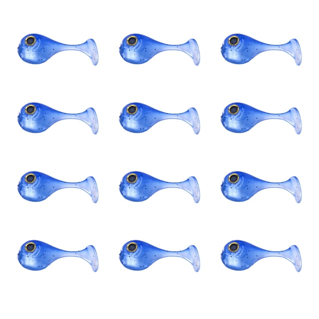 braveheart 12pcs Appât Attrayant Portable Réutilisable Pêche à la Traîne Appâts Appâts Simulation en Forme Utile Pêche Leurre Poisson Calmar Rose Bleu