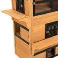 thumbnail image 5 of Topcobe Outdoor Cat House, 3-Tier Kitty Shelter with 5 Escape Doors, Weather Resistant, Outdoor Wooden Feral Cat Shelter, Yellow & Black, 5 of 11