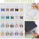 thumbnail image 4 of 10 Tapones Antipolvo para Móviles Tipo C con Colgantes de Mariposa de Cristal y Diamantes de Imitación, Tapones Antipolvo de Plástico PVC para Puertos USB-C, Protectores con Colgantes, 4 of 7