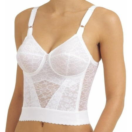 Rago Women s Longline Wireless Bra  Expandable Cups & Full Support Shapewear  Style 2202