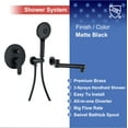 thumbnail image 5 of Rainlex One-Handle 1-Spray Setting Matte Black Bathtub Shower Faucet, 5 of 11
