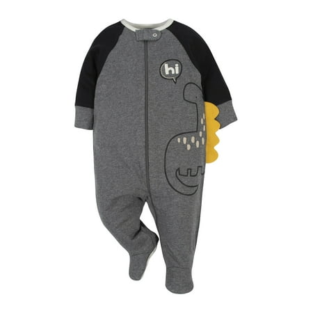 Gerber Organic Cotton Baby Boy Dino Sleep N' Play, 2 Pack