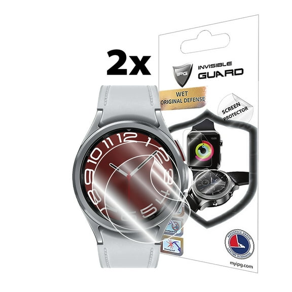 IPG for SAMSUNG Galaxy Watch 6 Classic 43mm Hydrogel Screen Protector (2 Units) Invisible HD Clear Film Anti Scratch Guard-Smooth/Self-Healing/Bubble for Watch 6 (Classic 43mm)