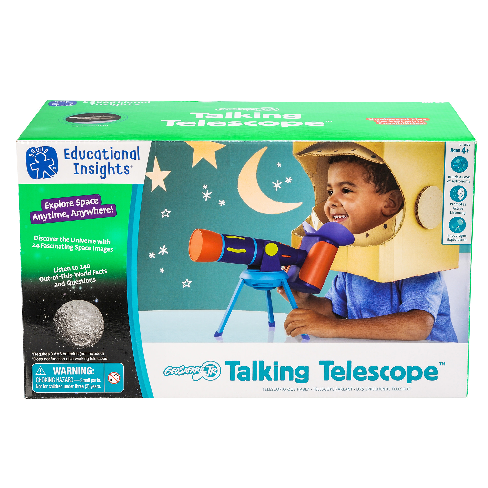Educational Insights GeoSafari Talking Telescope, Unisex, Preschool Science Toy, 4 Years