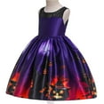 thumbnail image 2 of HAWEE Robe de Cosplay d'Halloween pour Filles Costume de Vampire Chauve-Souris Citrouille Costume de Jeu de Rôle, 2 of 5