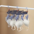 thumbnail image 7 of Needhep Multifunctional Magic Hangers, Plastic Hangers Without Notches Travel Foldable Clothes Drying Rack Foldable Clip And Drip Hanger, for Closet (Blue), 7 of 7