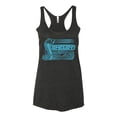 thumbnail image 2 of Wild Bobby Ford Shelby Cobra Retro Blue Logo Women Tri-Blend Racerback Tank Top, 2 of 6