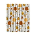 thumbnail image 2 of Thanksgiving Shower Curtain Waterproof Bathroom Decor Pumpkin Pattern EVA Material - Easy Installation Festive Atmosphere(C), 2 of 6