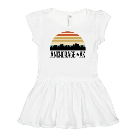 

Inktastic Anchorage Alaska Skyline Girls Baby Dress