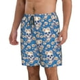 thumbnail image 2 of Logiee white Skull daisy in water Print Mens Swim Trunks Quick Dry Board Shorts,Breathable Hawaii Beach Shorts Swimwear Bathing Suits-Large, 2 of 6