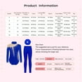 thumbnail image 5 of TTAO Kids Girls Sparkly Long Sleeve Gymnastics Leotard Ballet Dance Bodysuit and Athletic Leggings Hair Band Set Royal Blue 10, 5 of 5