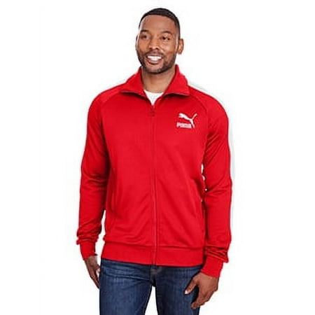 PUMA Golf Men's Alpha T7 Full-Zip Jacket, Large Hi Risk Red -