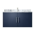 thumbnail image 3 of Geneva 36 in. W Navy Blue Bath Vanity, Carrara Marble Top, and Faucet Set, 3 of 11