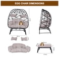 thumbnail image 5 of FKSLIFE 2 Person Wicker Egg Chair With Ottoman Cushion Large Egg Basket Chair With Footrest For Outdoor Indoor Patio Balcony Garden, 5 of 8