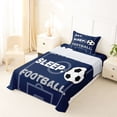 thumbnail image 5 of Erosebridal Football Court Pattern Twin Sheet Sets,Ball Sport Games Bedding For Soccer Lovers 3-Piece, 5 of 6