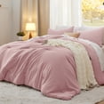 thumbnail image 1 of Juego de edredón Bedsure King Size Pink GentleSoft™ de 3 piezas, 1 of 7