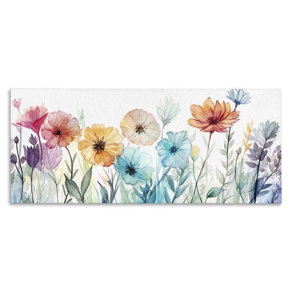 Stupell Industries Transitional Rainbow Hued Blossoms Canvas Art, 30 x 13, by Ziwei Li