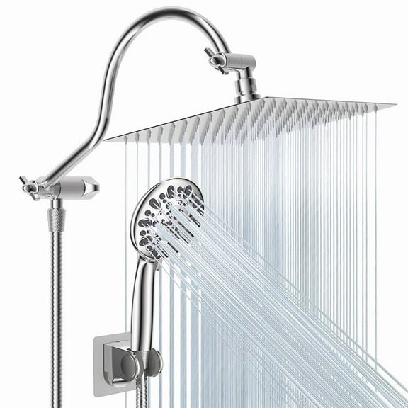 Shower Head Combo,10 Inch High Pressure Rain Shower Head All Metal Handheld