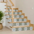 thumbnail image 5 of Mi Alma Peel & Stick Tiles - Green Gray Floral Vinyl Backsplash 12x12, 5 of 9
