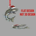 thumbnail image 4 of ViciArt White Sturgeon Christmas Ornament, Santa Hat & Holiday Lights, Fish Tree Decor, 4 of 4