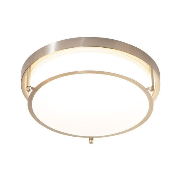 Lámpara de techo LED integrado 3000K/4000K/6000K acabado níquel satinado 18W LámparaYa