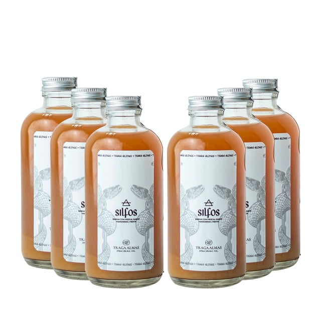 SixPack Bebida con Mezcal Traga Almas Silfos Mandarina/Menta Traga Almas Bebida con Mezcal