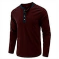 thumbnail image 5 of VJATTWR Men's T-Shirts Solid Color Crewneck Long Sleeve T-Shirts Homewear Pajamas Tops Black L, 5 of 5