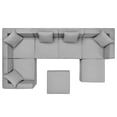 thumbnail image 3 of Modway Saybrook Canapé Sectionnel de Patio 7 Pcs en Tissu Rembourré, Gris, 3 of 5