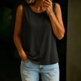 thumbnail image 5 of New Women’s Tank Tops with Built in Bras Loose Fits Breathable Sleeveless T-Shirt Comfy Casual Home Tops Black L, 5 of 8