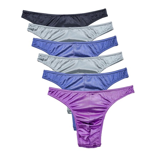 B2BODY Barbra Men's Underwear Satin Silky Sexy Thong Small to Plus