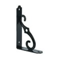 thumbnail image 1 of Youkk Support Triangulaire en Métal Stable et Robuste en Forme de L pour Rangement, Design en S, Noir, 10 Pouces, 1 of 6