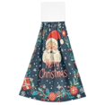 thumbnail image 7 of Yayeee Kitchen Hanging Hand Towels Set of 2 with Loop Bathroom Absorbent Tie Towel, Blue Christmas Santa, 7 of 7