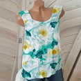 thumbnail image 4 of Summer Savings Clearance 2024! TAGOLD Womens Summer Tops,Women Casual Sleeveless Crewneck Print Blouse Pullover Tank Tops Shirt Green 10, 4 of 6